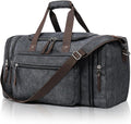 Canvas Expandable Duffle Bag for Men Traveling, Luggage Travel Bag Weekender by EKOROMIERHOME