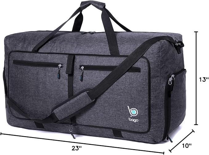 Bago Foldable Duffel Bags for Traveling Women & Men - 60L Medium Packable - Image 10