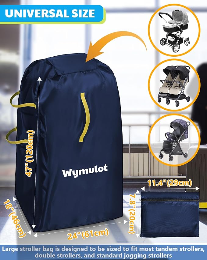 Large Stroller Bag for Airplane, Waterproof Stroller Travel Bag, Gate Check - Image 2