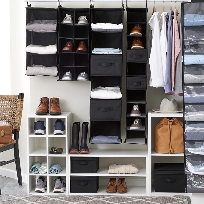 Household Essentials 10 Pocket Hanging Shoe Closet Organizer - Image 3