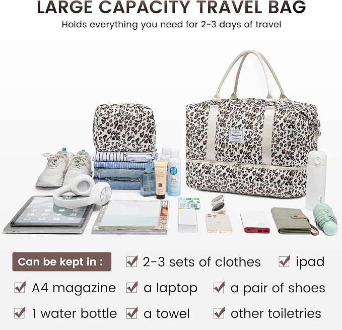 LOVEVOOK Travel Duffle Bag, Weekender Bags - Image 5