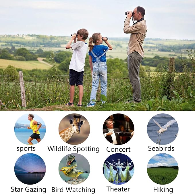 POLDR 12X25 Small Pocket Binoculars Compact Adults, Mini Kids Binoculars Boys - Image 7