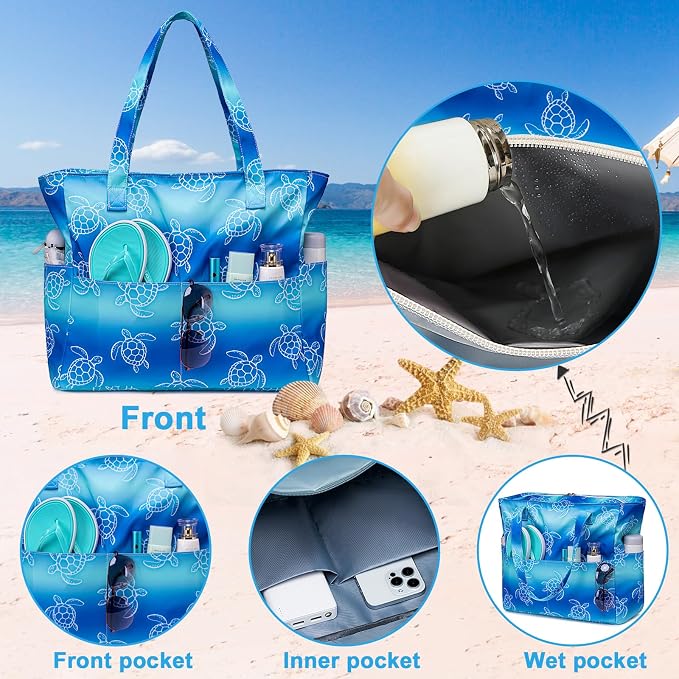 Waterproof Beach Tote Pool Bags - Image 6