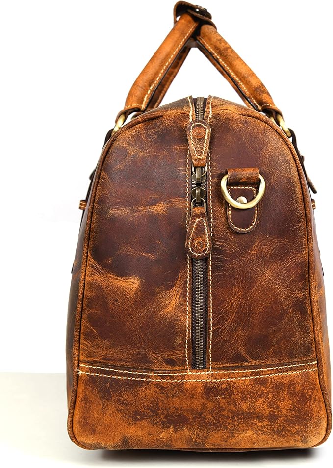 Leather Duffel Bag for Men & Women Travel, Gym Bag - Image 7