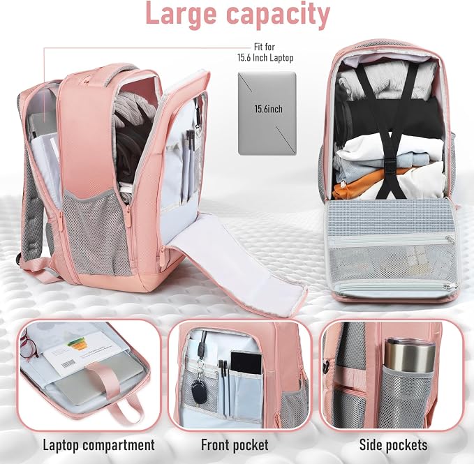 Travel Backpack, Business Anti Theft Slim Sturdy Laptops Backpack - Image 3