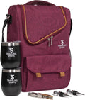 Insulated Red Wine Edition Carrier | 2-3 Bottle Travel Bag by Traveling+Spirits