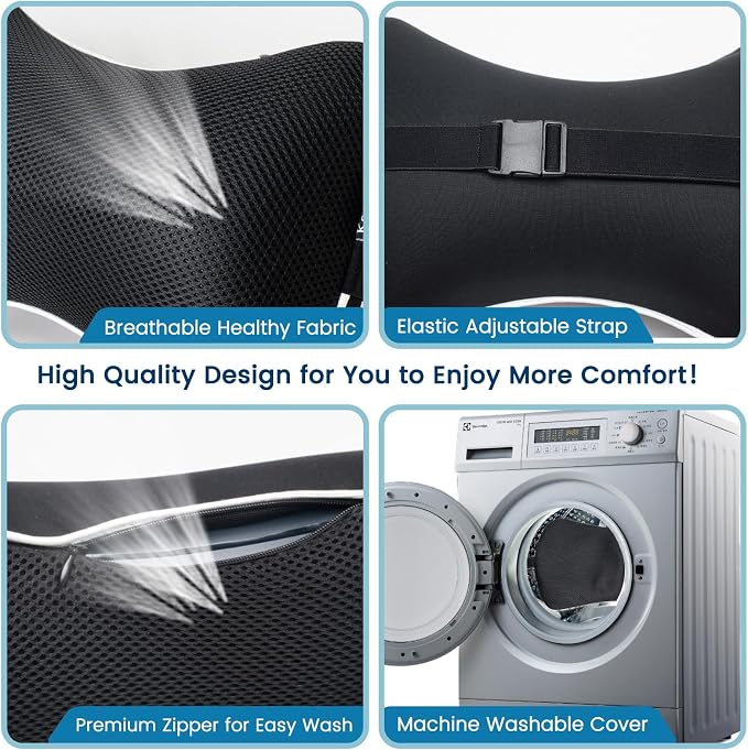 Inflatable Car Neck Pillow, Soft Headrest Inflatable Car Pillow - Image 5