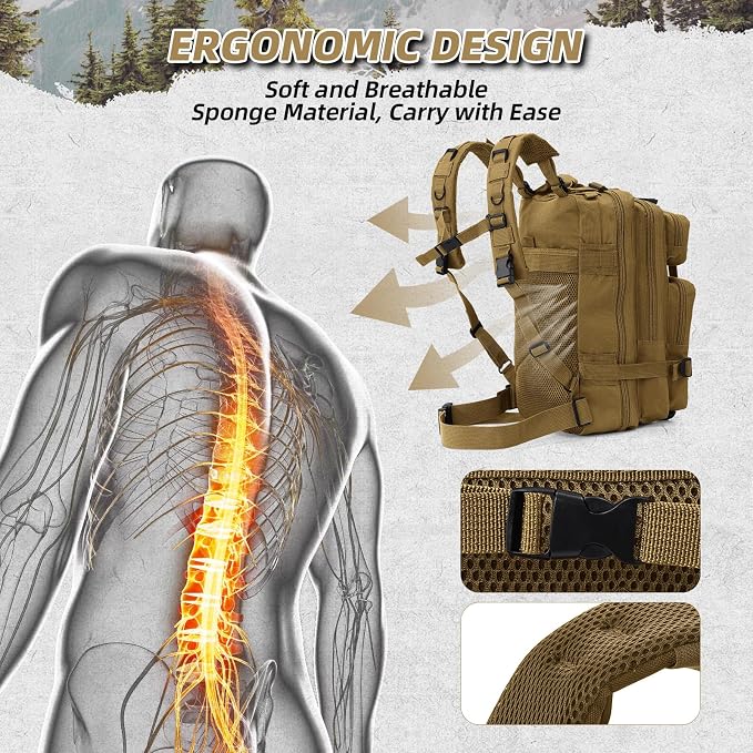 Small Military Tactical Backpack, 30L Tactical Assault Bag - Image 5