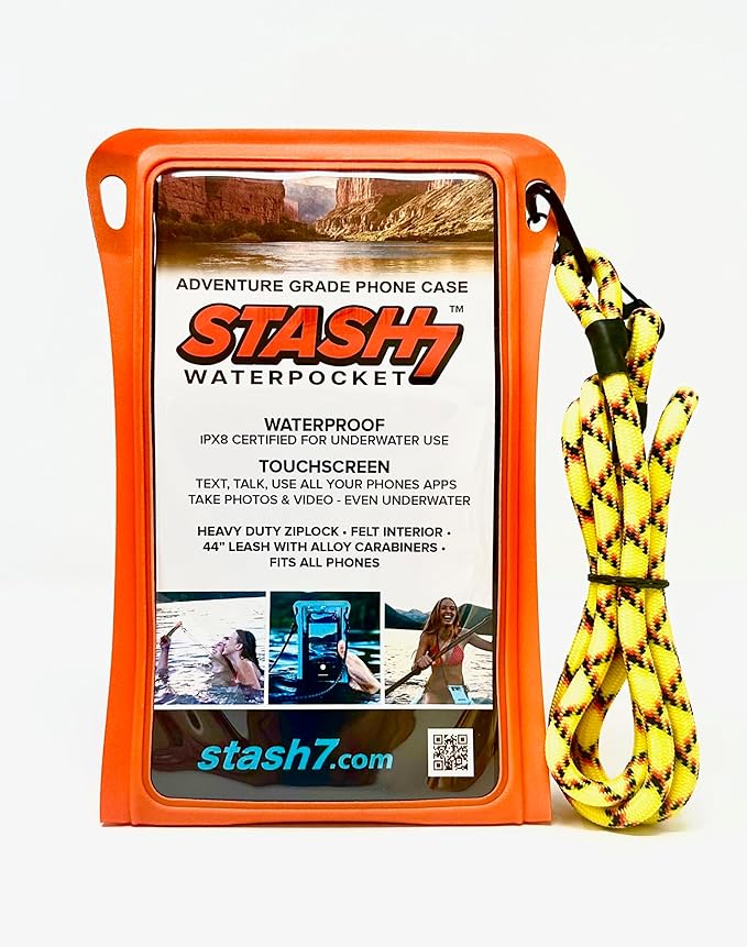 Waterproof Phone Pouch w/Long Lanyard | IPX8 Adventure Grade Cellphone Dry Bag - Image 2