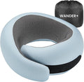 WANDER PLUS® Travel Neck Pillow, Memory Foam Neck Pillow by WANDERPLUS
