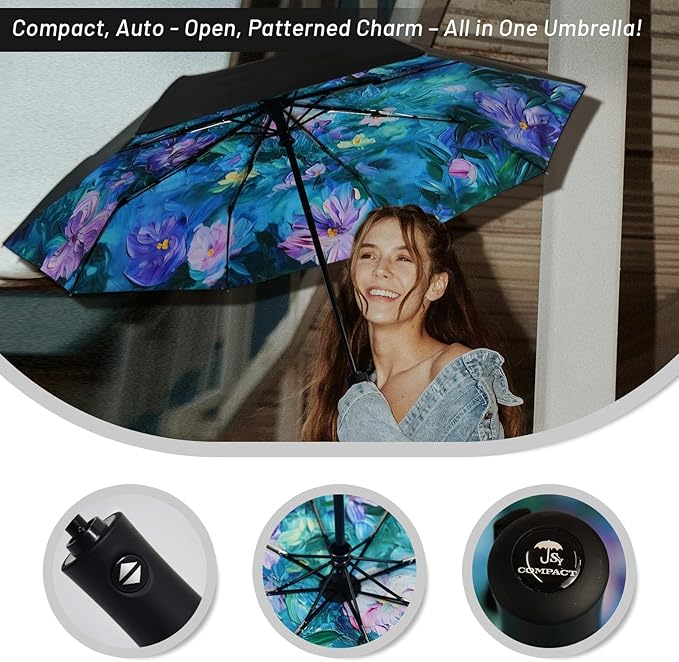SY COMPACT Travel Umbrella Windproof Automatic Umbrellas Small Compact UV Sun - Image 3