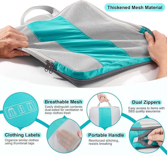 8 Set Compression Packing Cubes - Image 6