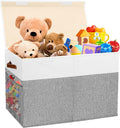 Large Toy Storage Box with Lid, Collapsible Sturdy Toys Storage Organizer Chest by Mabahoo
