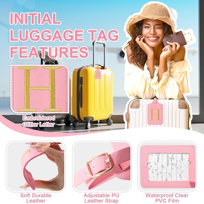 Personalized Initial Luggage Tags - Image 3