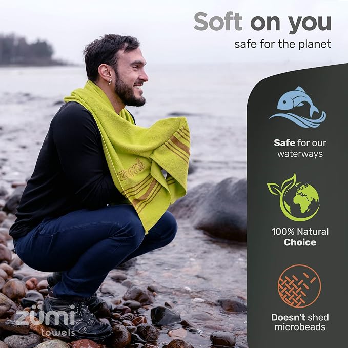 Zumi 100% Cotton Quick Dry Large Travel Towel - Image 8