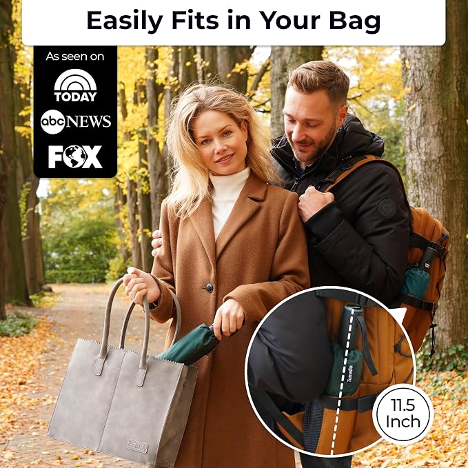 TUMELLA Strongest Windproof Travel Umbrella, Small Strong but Light Portable - Image 2