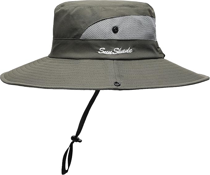 Womens Summer Sun Hat Beach Hat Wide Brim Outdoor UV Protection Hat Foldable by AEFSHAN