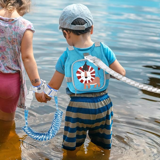 Toddler Harness Leash+ Anti Lost Wrist Link, Accmor Adorable Lion Baby Harness - Image 6