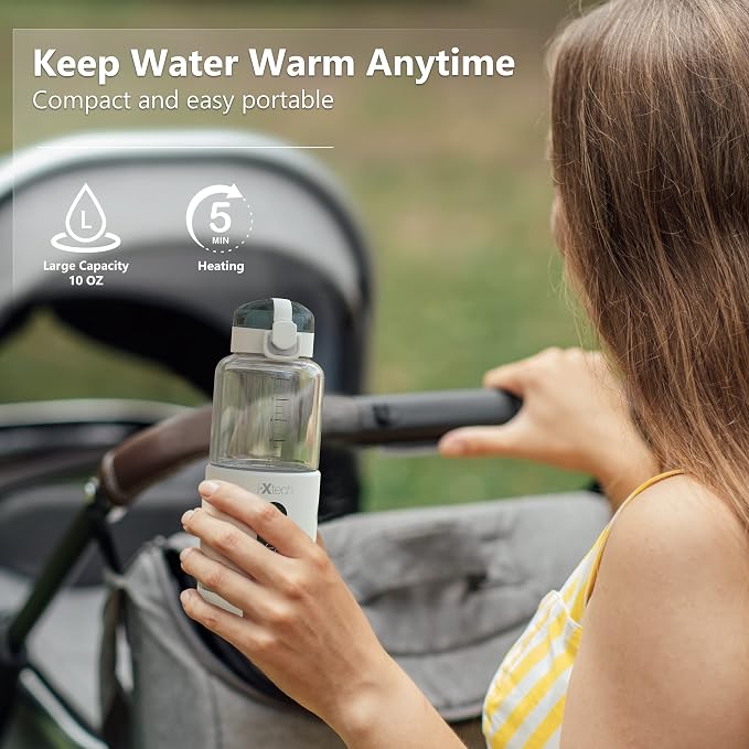 IXTECH Portable Water Warmer for Baby Formula, Milk Warmer for Travel, 10 oz. - Image 7