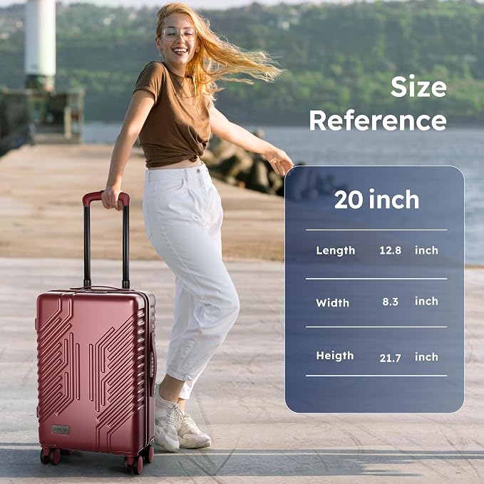ALPHA CAMP 20-inch Carry On Luggage Airline Approved - Image 8