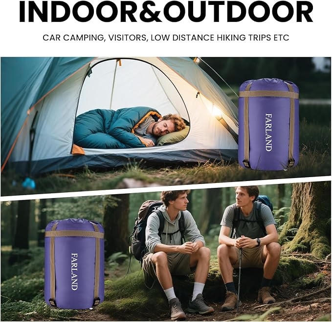 FARLAND Sleeping Bags 30℉ for Adults Teens Kids - Image 6