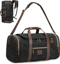 60L Duffle Bag for Men, Nomad Waxed Canvas Travel Duffel Bag Vintage Genuine by DensataTravelBag