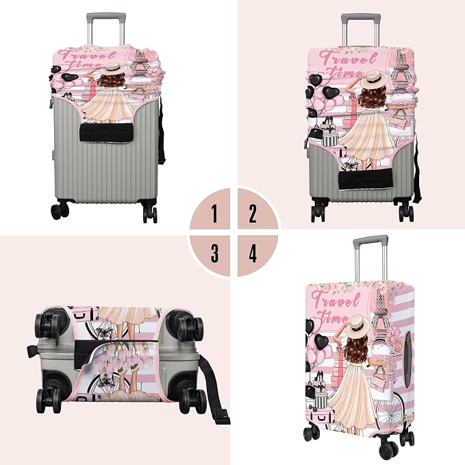 Travel Luggage Cover Suitcase Protector Fits 18-32 Inch Wheel Covers - Image 4
