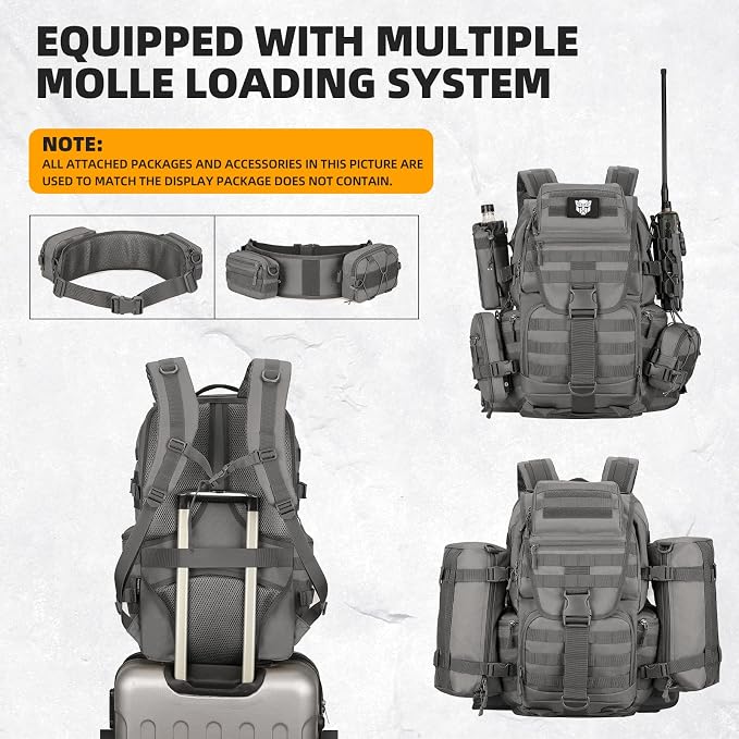 50L Military Tactical Backpack Hiking Waterproof Backpack Large Military Pack 3 - Image 5