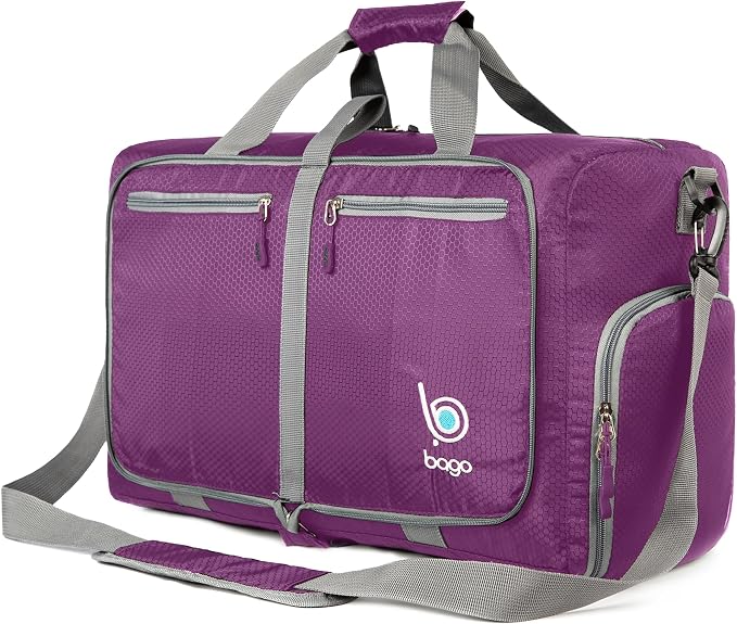 Bago Foldable Duffel Bags for Traveling Women & Men - 40L Sports Packable by BagoTravelBags
