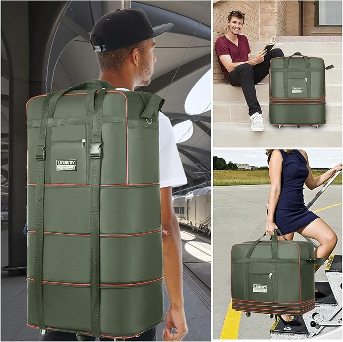 Expandable Large Capacity Travel Bag Oxford Cloth Duffel Bag - Image 2