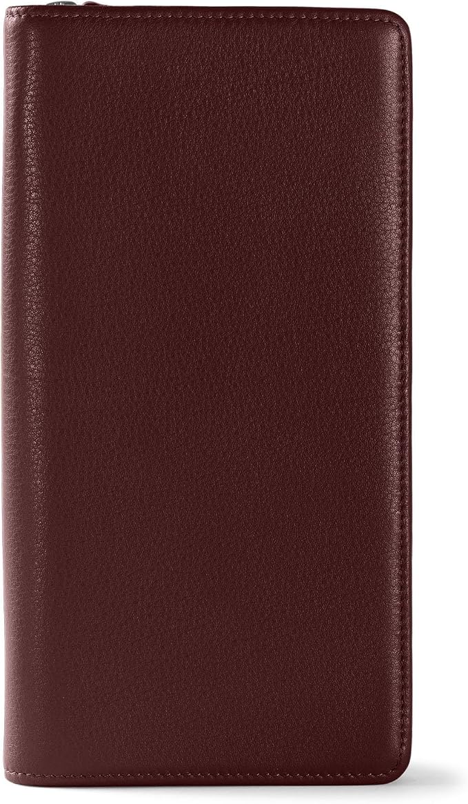 Leatherology Bordeaux Travel Zip Organizer Wallet, Passport Holder, RFID by Leatherology