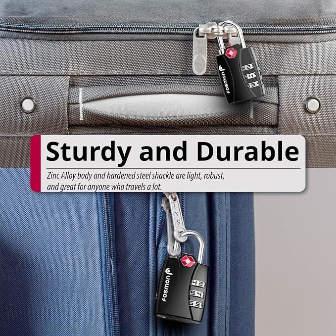 Fosmon TSA Approved Locks for Luggage. Suitcase Locks - Image 4