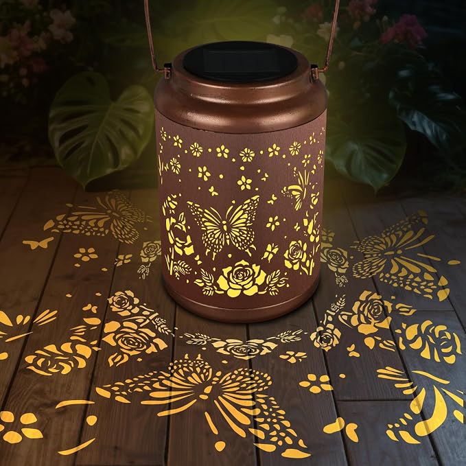 Solar Lanterns Outdoor Waterproof, Outdoor Waterproof Butterfly Garden by Unknown