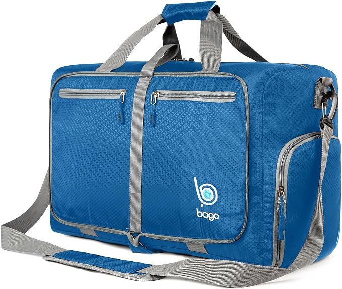 Bago Foldable Duffel Bags for Traveling Women & Men - 40L Sports Packable by BagoTravelBags