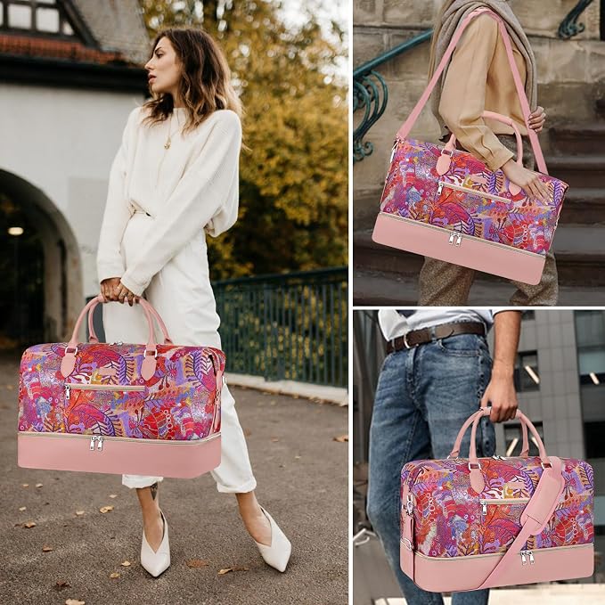 Weekender Bag for Women, Travel Duffel Bag Carry On Overnight Bag - Image 6