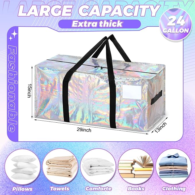4 Pcs 24 Gallon Large Moving Bags - Image 2