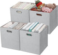 11 Inch Cube Storage Bins for Organization, Fabric Storage Cubes Closet Storage by Posprica