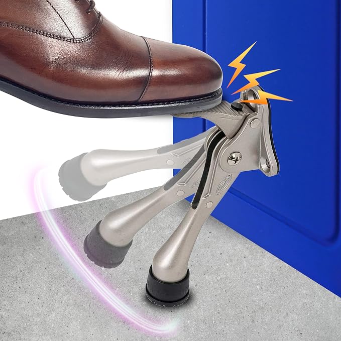 One Touch Kickdown Door Stopper, Door Holder, Heavy Duty Door Stops, Bottom of - Image 2
