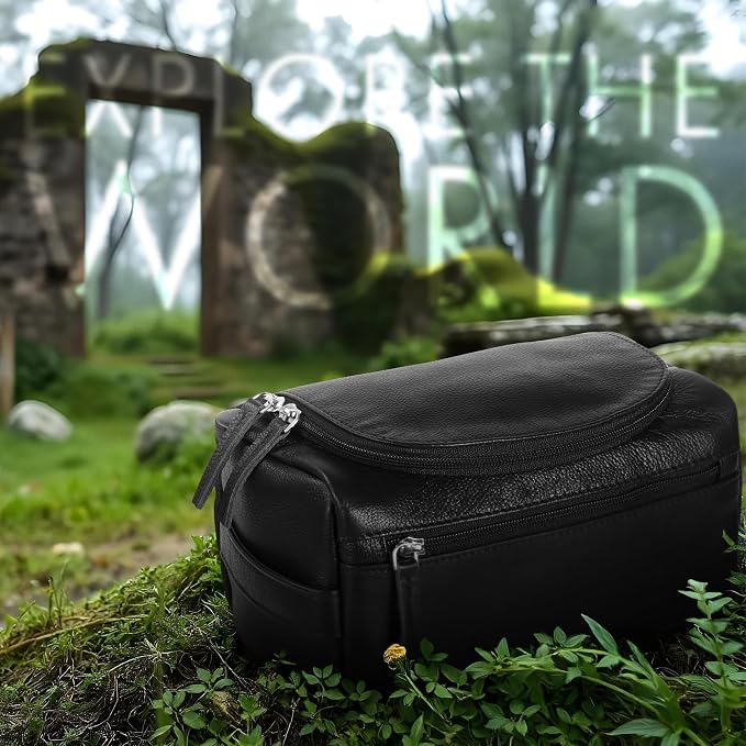ELIZO Premium REAL Leather Toiletry Bag - Image 8
