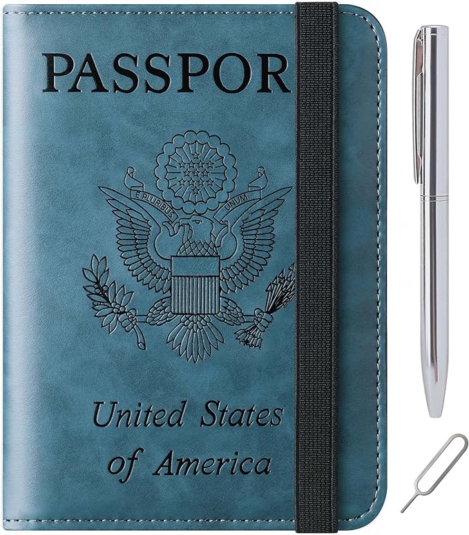 Passport Holder Cover Wallet Travel Essentials Leather Rfid Blocking Case by LOHASLIFE