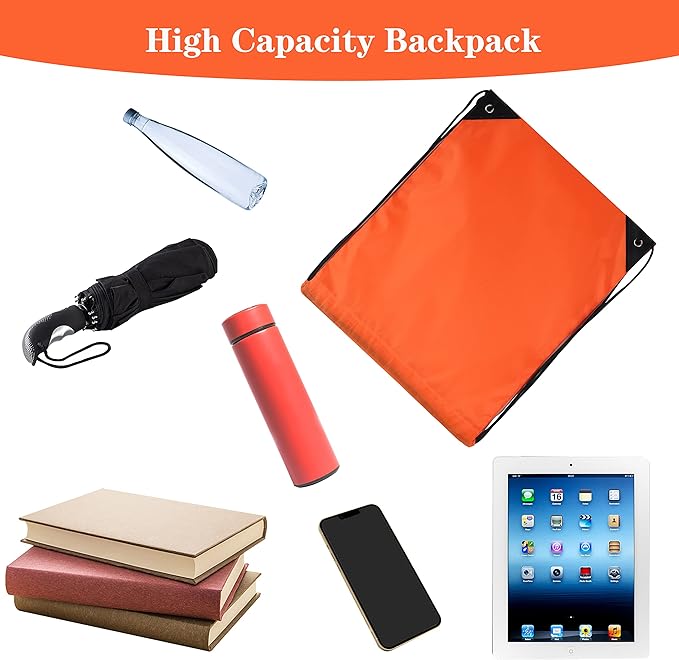 60 Pieces Drawstring Backpack Bags Sports Sackpack Bulk Cinch Gym Bag - Image 4