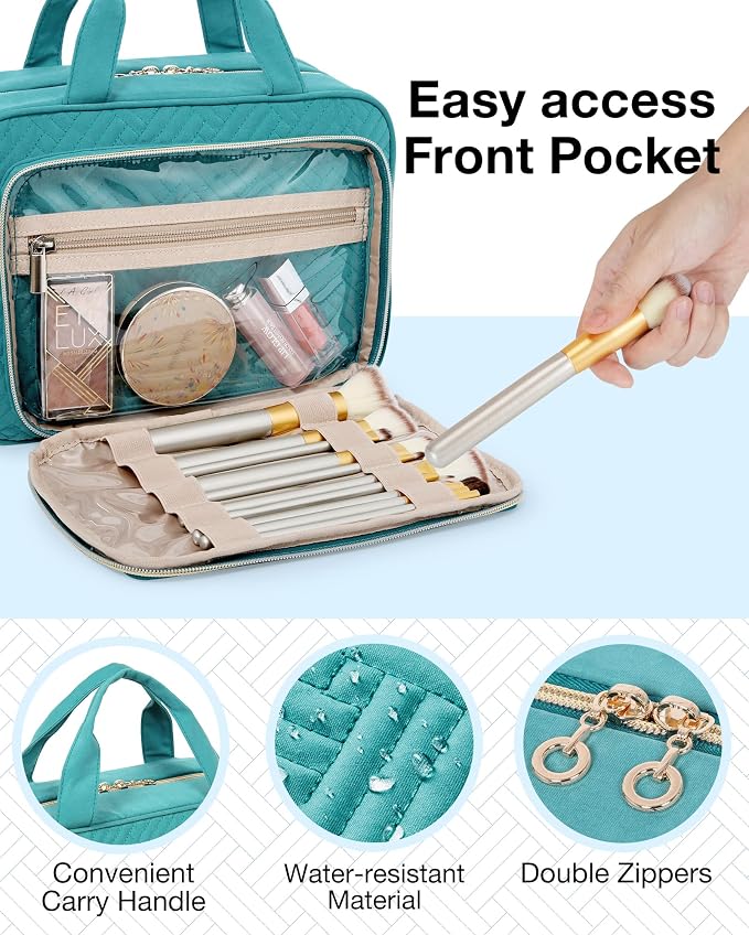 BAGSMART Toiletry Bag Hanging Travel Makeup Organizer - Image 3