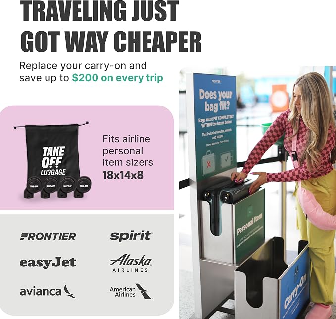 Take OFF Luggage Personal Item 3.0 – 18x14x8 Underseat Carry On - Image 3