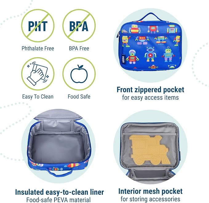 Wildkin Kids Insulated Lunch Box – Durable and Reusable - Image 4