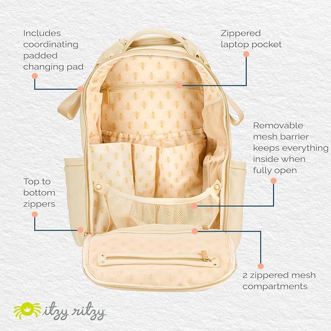 Itzy Ritzy Diaper Bag Backpack – Large Capacity Boss Plus Baby Backpack Diaper - Image 5