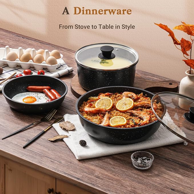 15Pcs Pots and Pans Set Non Stick, Cookware Sets - Image 7