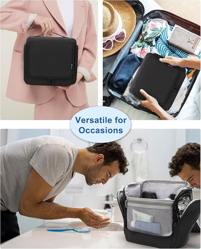 Relavel Hanging Toiletry Bag for Men and Women, Travel Toiletries Bag - Image 8