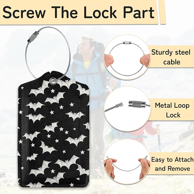 3 Pack PU Leahter Happy Halloween Luggage Tag - Image 2