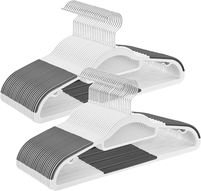 SONGMICS Pack of 50 Coat Hangers, Heavy-Duty Plastic Hangers, Clothes Hangers by SONGMICSbySONGMICSHOME