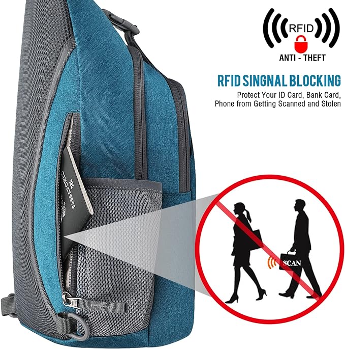 G4Free Sling Bag RFID Blocking Sling Backpack Crossbody Chest Bag Daypack - Image 2